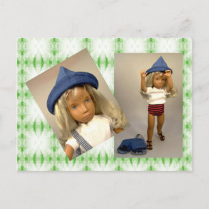 107 Carte postale blonde Gingham Holiday