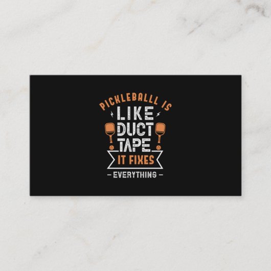 107.Pickleball is als een dikke tape die alles opl Visitekaartje (Voorkant)