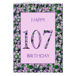 107e anniversaire de marguerites violettes