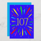 107e Uitnodiging op verjaardag (Voorkant / Achterkant)