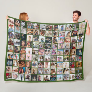 108 Fotocollage Unieke gepersonaliseerde DIY Custo Fleece Deken