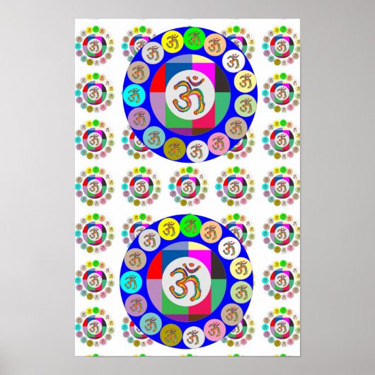 108 Mantra  : OM MANTRA OmMantra Patroon Poster (Voorkant)