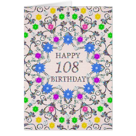 108e anniversaire Fleurs Abstraites (Devant)