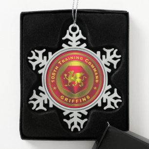 108e Opleiding Tin Sneeuwvlok Ornament