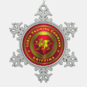 108e Opleiding Tin Sneeuwvlok Ornament (Voorkant)