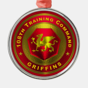 108th Training Command Kerstmis Metalen Ornament