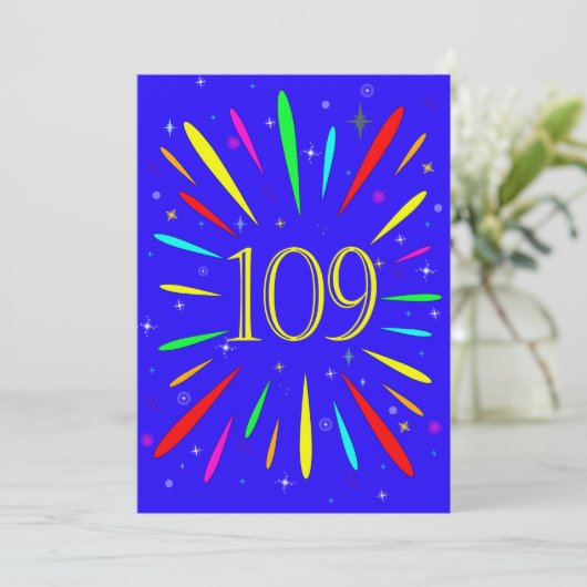 109e anniversaire de fête Invitation Explosion (Debout devant)