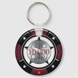 $10.000,00 Gambling Poker Chip Sleutelhanger