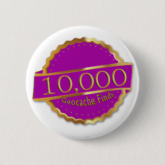 10.000 GEOCACHING VINDT 10.000 TOESTEMMING VOOR BE RONDE BUTTON 5,7 CM