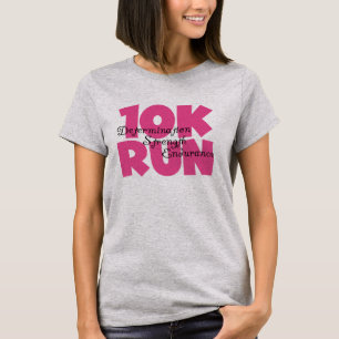 10.000 run roze t-shirt