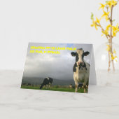 10.000 vaches ne peuvent pas être carte de voeux (Fleur jaune)