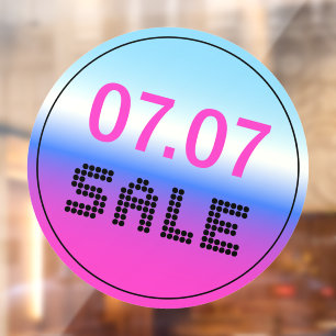10 .07 Verkoopvenster Cling Holografische Gradient Raamsticker