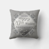 10,11,20,25,70e bruiloftThrow Pillow Kussen (Achterkant)