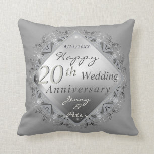 10,11,20,25,70e bruiloftThrow Pillow Kussen