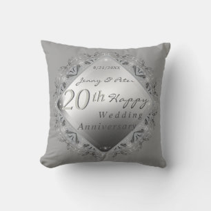 10,11,20,25,70e bruiloftThrow Pillow Kussen