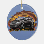 10-13 zwarte WRX-versiering Keramisch Ornament (Links)