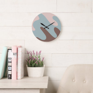 10,75" Abstracte Patroon Ronde Acryl Wandklok Grote Klok