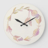 10.75" Boho Patterned Round Acrylic Wall Clock Grote Klok (Voorkant)