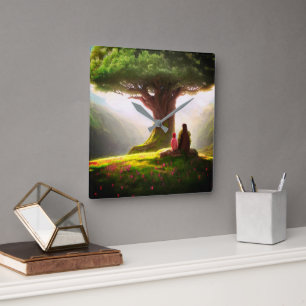 10,75-inch vierkante acrylwandklok klok