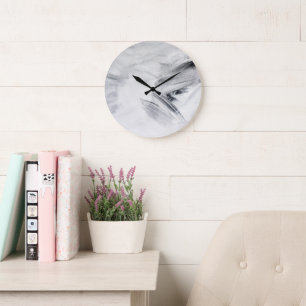 10.75" Ronde Acryl Witte Verf Muurklok Grote Klok