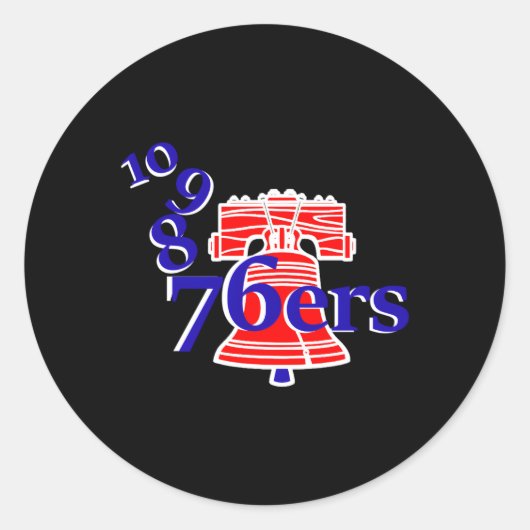 10-9-8-76ers ronde sticker (Voorkant)
