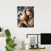 *~* 10 A100 Psychische Boho Gypsy Vrouw Poster (Thuiskantoor)