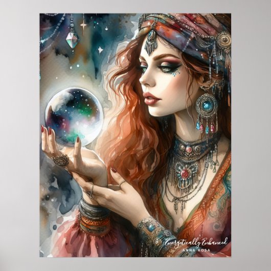 *~* 10 A100 Psychische Boho Gypsy Vrouw Poster (Voorkant)