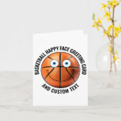 10 Aangepaste basketbal BLAUWE OGEN Mopshond-gezic Kaart (Gele Bloem)