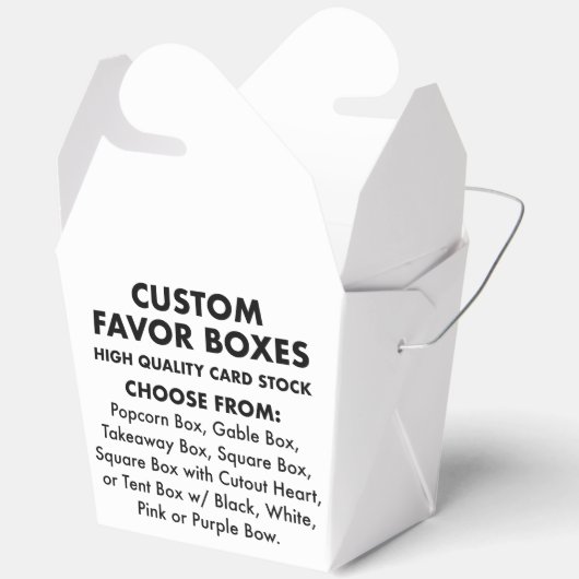10 aangepaste gepersonaliseerde grote take out gun bedankdoosjes (Open)