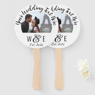 10 Aangepaste Script Tekst Programma Fans Wedding  Handwaaier