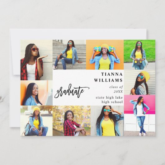 10 Aankondiging van multi-foto-Afstuderen (Voorkant)