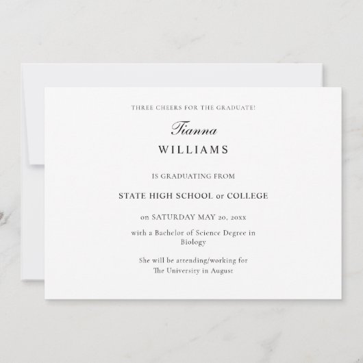 10 Aankondiging van multi-foto-Afstuderen (Achterkant)