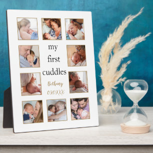 10 Afbeeldingen Collage Mijn eerste Cuddles Pasgeb Fotoplaat
