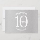10 ans anniversaire de l'entreprise invitations de (Devant)