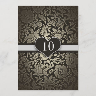 10 ans anniversaire mariage invitations damas