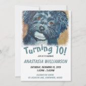 10 Black Havanese Invite draaien Kaart (Voorkant)