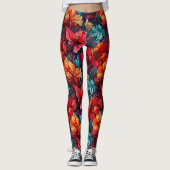 #10 Bloemen patroon Leggings (Voorkant)