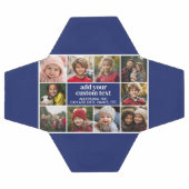 10 Bordure photo avec centre de texte - bleu blanc (Plat)