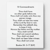 10 Commandements 8 x 10 Plaque photo Tabletop (Devant)
