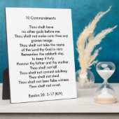 10 Commandements 8 x 10 Plaque photo Tabletop (Côté)