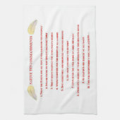 10 Commandements autochtones Serviettes de cuisine (Vertical)