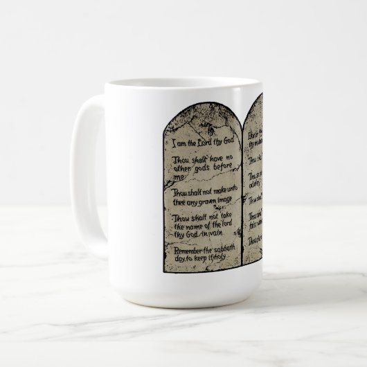 10 Commandements Mug (Devant gauche)