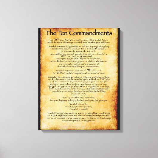 10 Commandements - Toile (Recto)