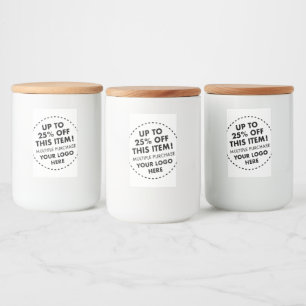10 Custom Food Container Labels 25% OFF Bulk Kopen Voedselcontainer Etiket