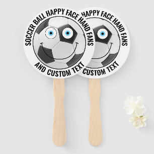 10 Custom Voetbal Thema Party BLUE EYES Happy Face Handwaaier