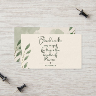 10 dagen van de Schrift Verse Kaarten Matteüs 5: Contactkaartje