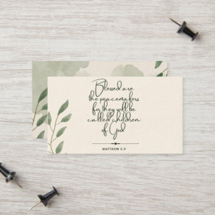 10 dagen van de Schrift Verse Kaarten Matteüs 5: Contactkaartje