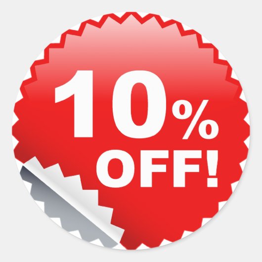 10% DE ÉTIQUETTE DE DÉTAIL (Devant)