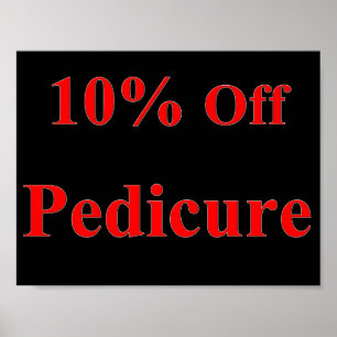 10% de réduction sur la pédicure Poster Matte