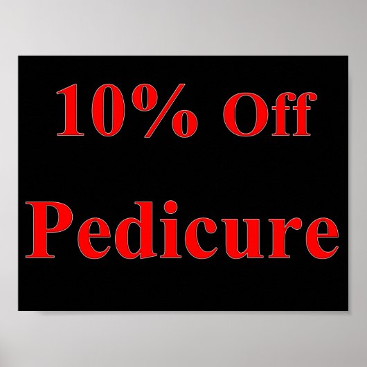 10% de réduction sur la pédicure Poster Matte (Devant)